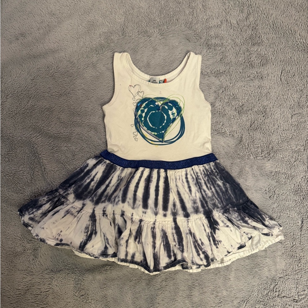Desigual White and Blue Dress, size 5/6